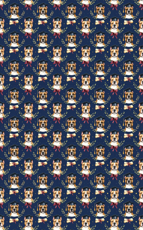 Graduation Staffy Wrapping Paper - London Penny Gift Wrap