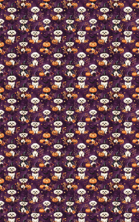 Enchanted Halloween Maltese Wrapping Paper - London Penny Gift Wrap
