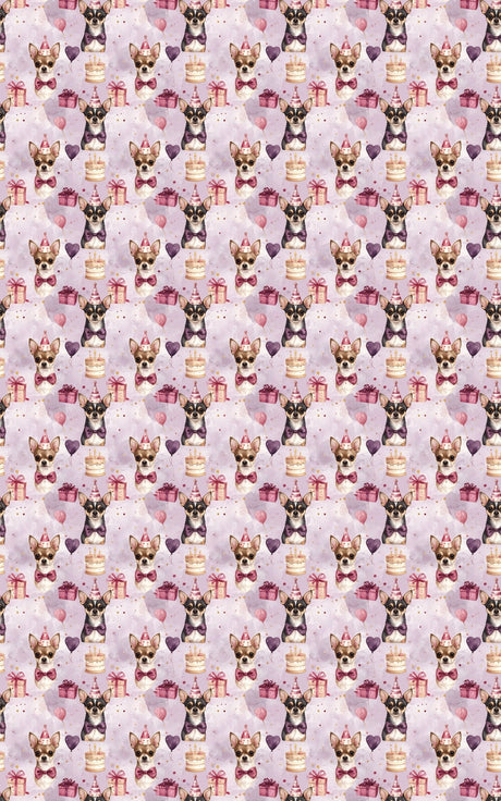 Chihuahua Birthday Party Wrapping Paper - London Penny Gift Wrap