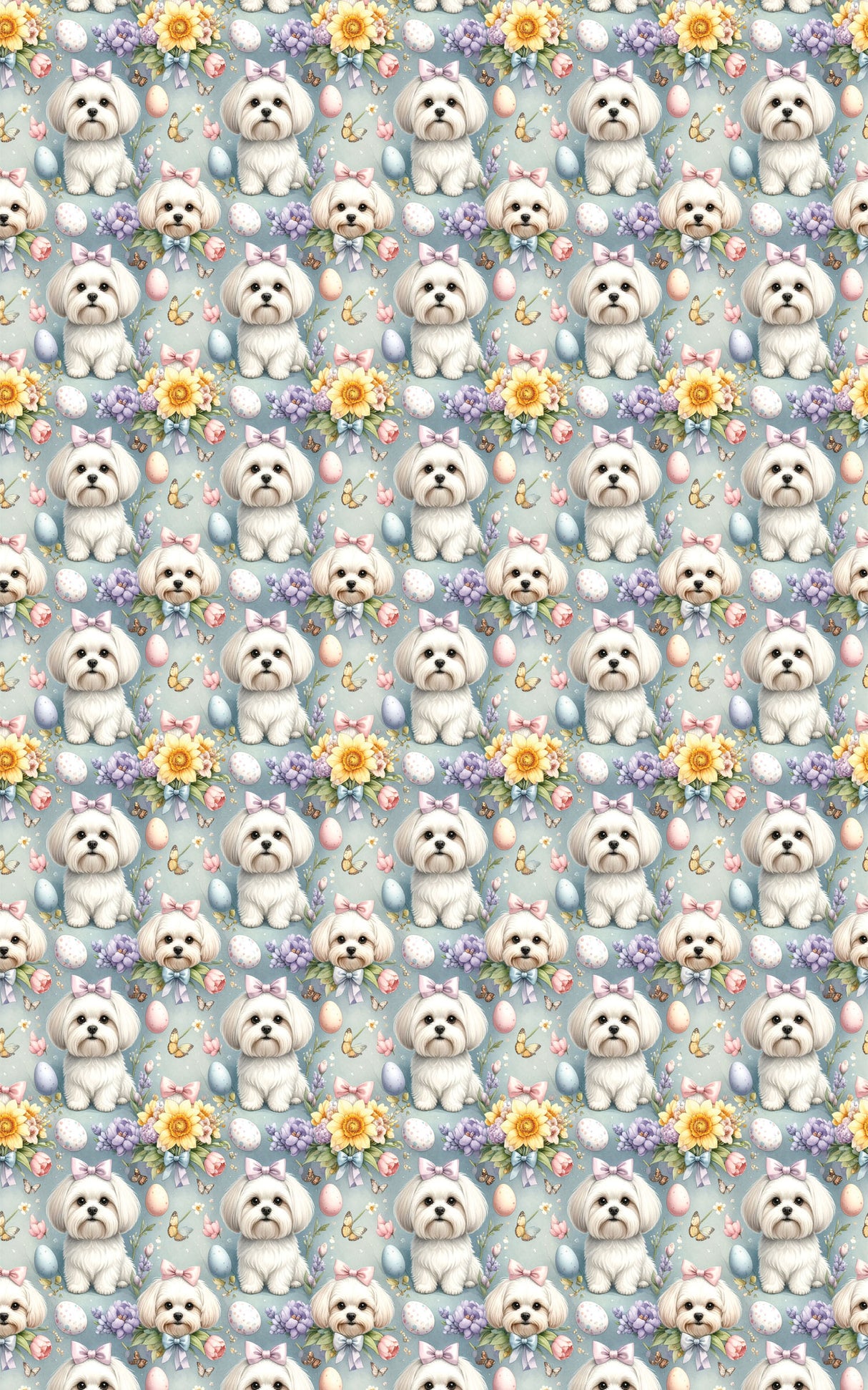 Easter Garden Maltese Wrapping Paper