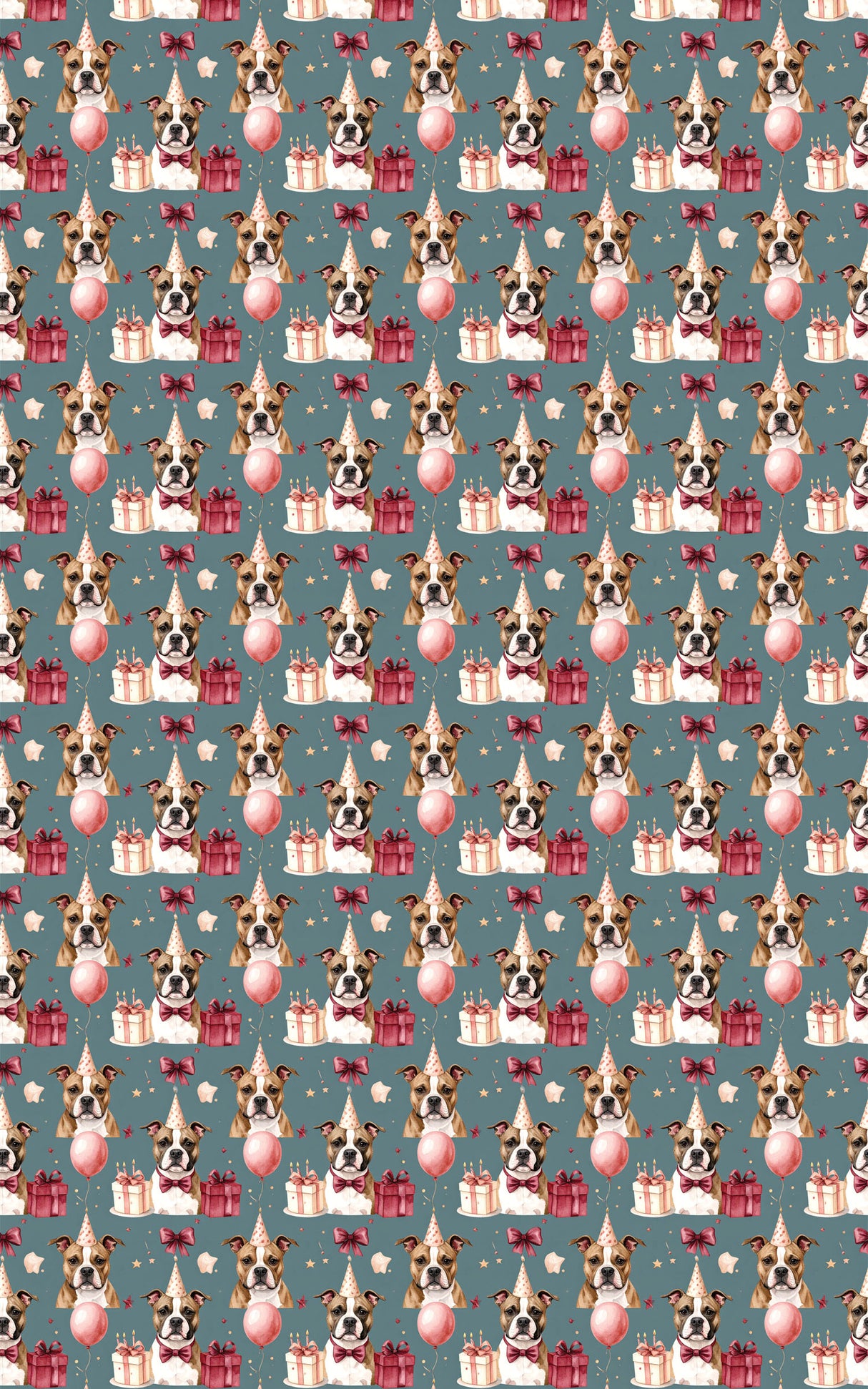 Birthday Staffy Celebration Wrapping Paper