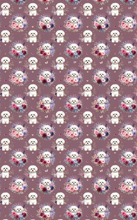 Floral Maltese Mother’s Day Wrapping Paper - London Penny Gift Wrap