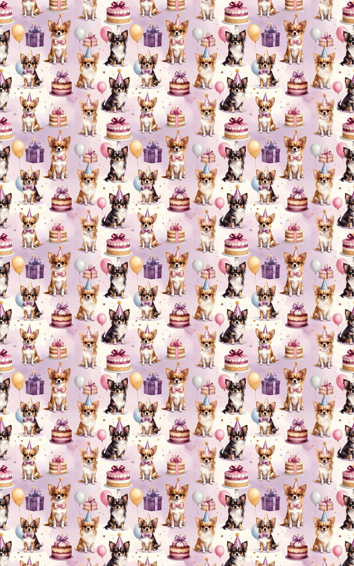 Chihuahua Birthday Bash Wrapping Paper
