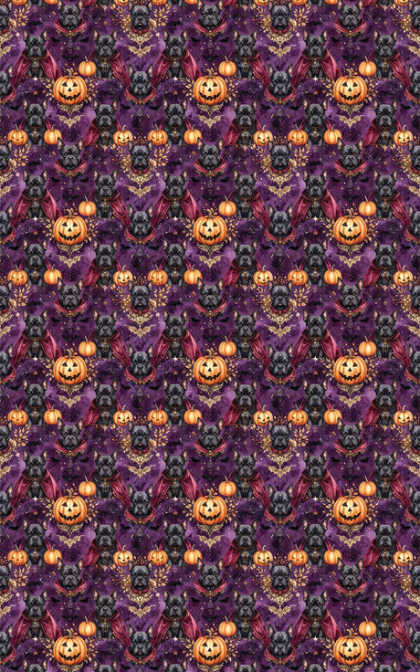 Gothic Halloween Staffies Wrapping Paper - London Penny Gift Wrap