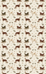 Winter Sled Borzoi Wrapping Paper