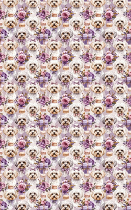 Parisian Chic Maltese Wrapping Paper - London Penny Gift Wrap