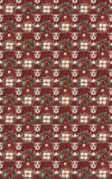 Traditional Christmas Staffies Wrapping Paper