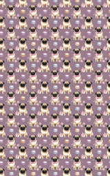 Parisian Pug Celebration Wrapping Paper