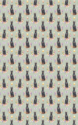 Easter Blooms Doberman Wrapping Paper