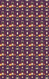 Spooky Gothic Pug Wrapping Paper