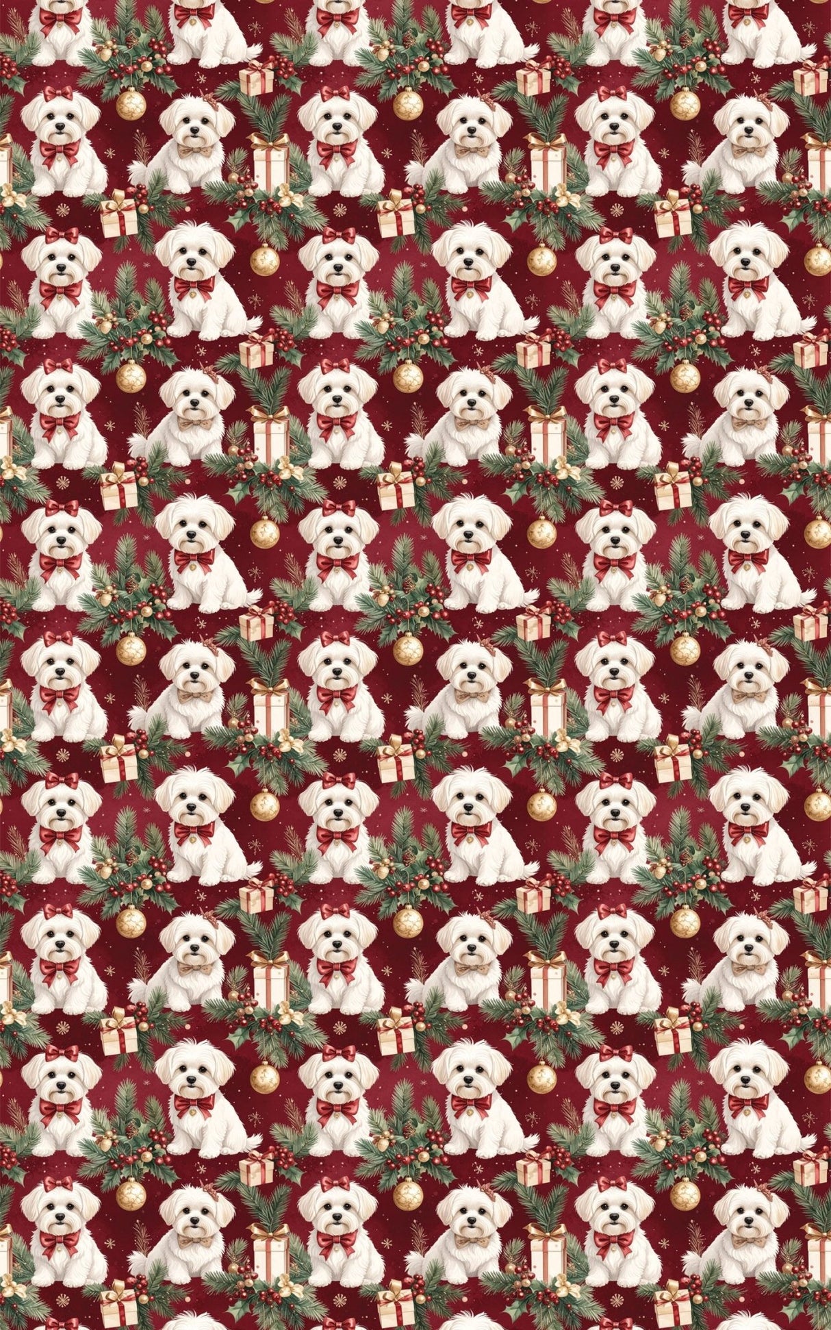 Luxury Christmas Maltese Wrapping Paper - London Penny Gift Wrap