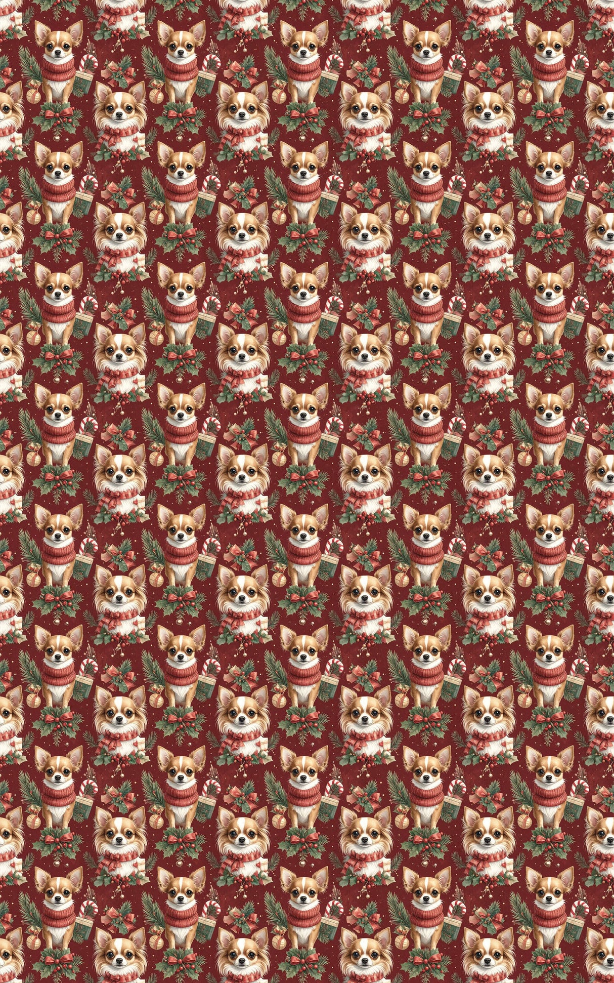 Christmas Chihuahua Boutique Wrapping Paper