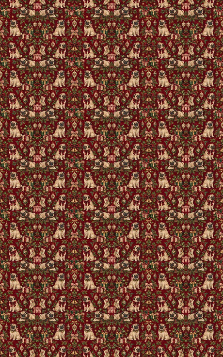 Victorian Pug Holiday Wrapping Paper - London Penny Gift Wrap