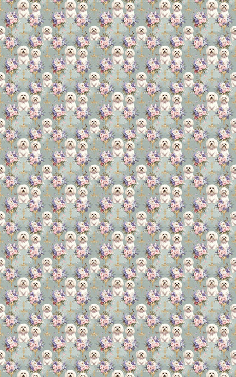 Maltese Garden Party Wrapping Paper - London Penny Gift Wrap