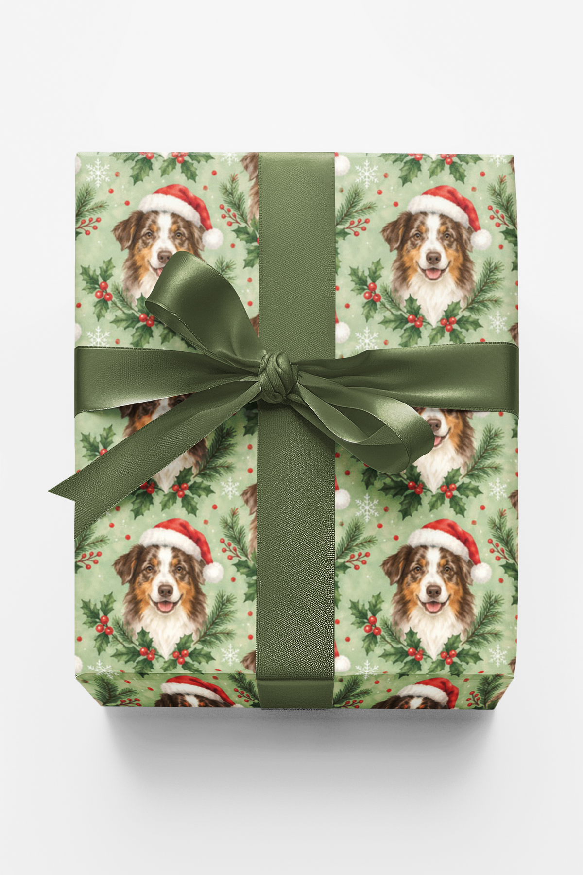 Australian-Shepherd Santa Paws Wrapping Paper