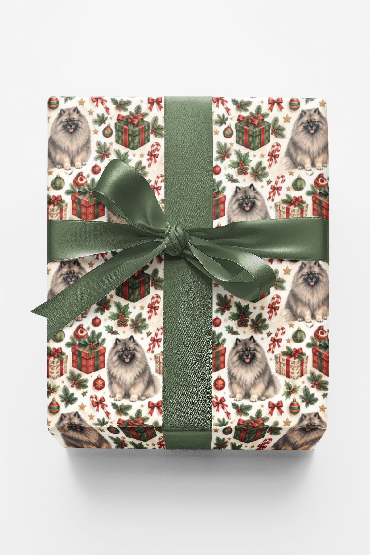 Keeshond Christmas Gift Parade Wrapping Paper