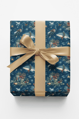 Christmas Shark Dive Wrapping Paper - London Penny Gift Wrap