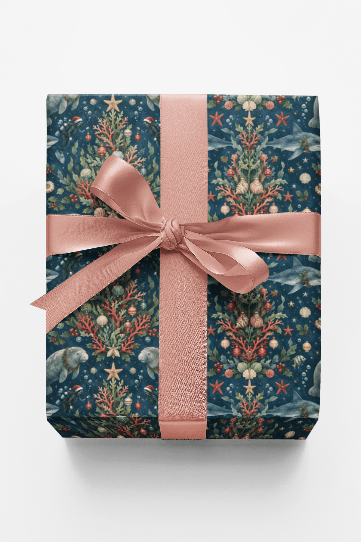 Underwater Christmas Tree Wrapping Paper - London Penny Gift Wrap