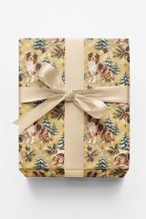 Australian Sheperd  Winter Forest Wrapping Paper