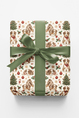 Red Merle Holiday Wrapping Paper - London Penny Gift Wrap