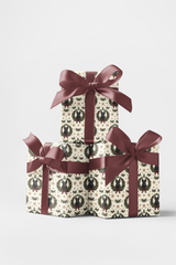 Festive Scottie Wreaths Wrapping Paper