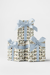 Scottie Christmas Village Wrapping Paper