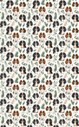 Classic Garden Spaniels Wrapping Paper