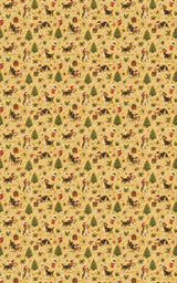 Beagles in Santa Hats Wrapping Paper - London Penny Gift Wrap