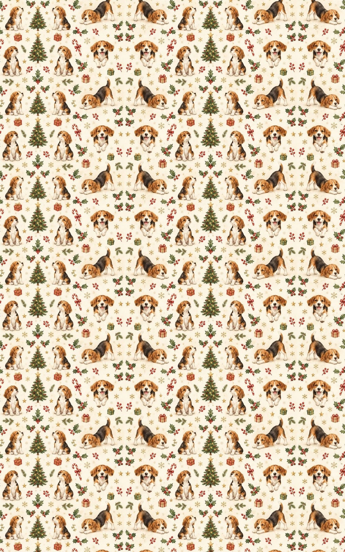 Merry Beagle Playtime Wrapping Paper - London Penny Gift Wrap