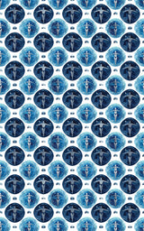 Aquatic Heritage Tile Wrapping Paper
