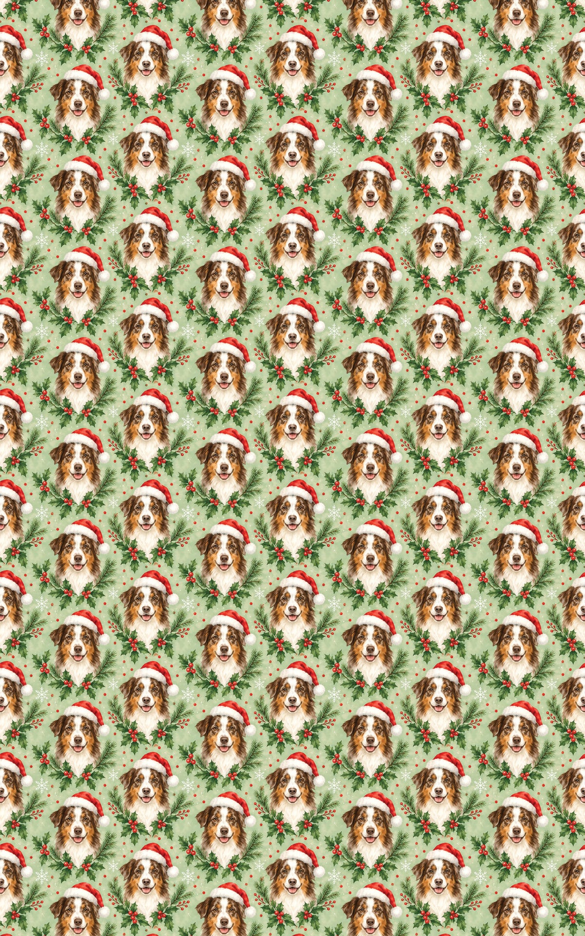 Australian-Shepherd Santa Paws Wrapping Paper