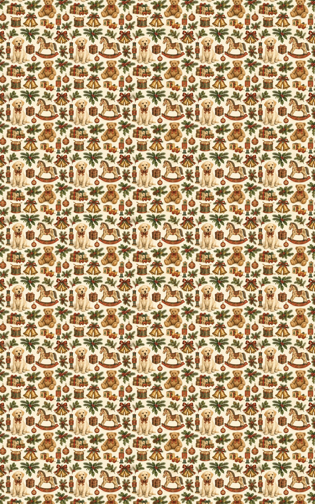 Christmas Labrador Toy Shop Wrapping Paper