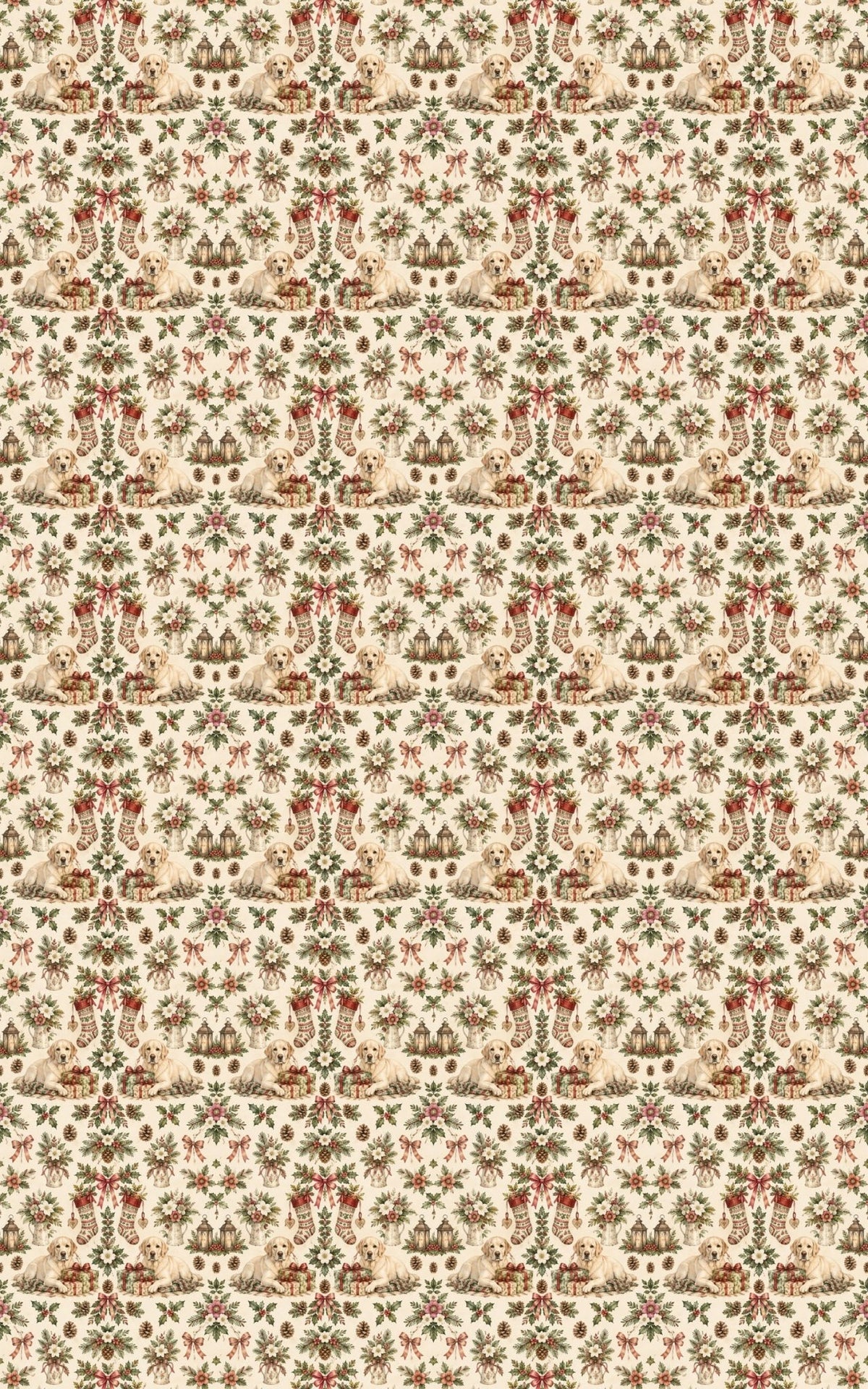 Imperial Christmas Labradors Wrapping Paper - London Penny Gift Wrap