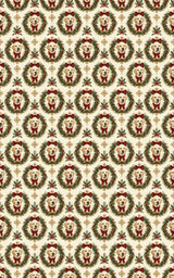 Golden Christmas Wreath Wrapping Paper