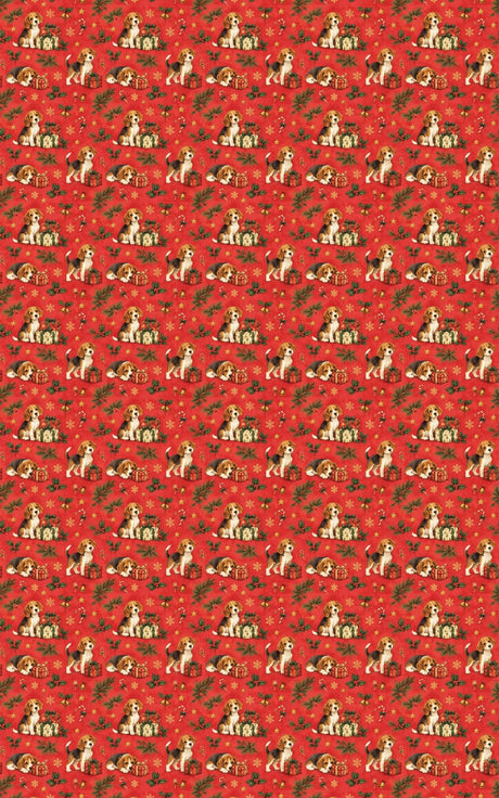 Beagles & Christmas Presents Wrapping Paper - London Penny Gift Wrap