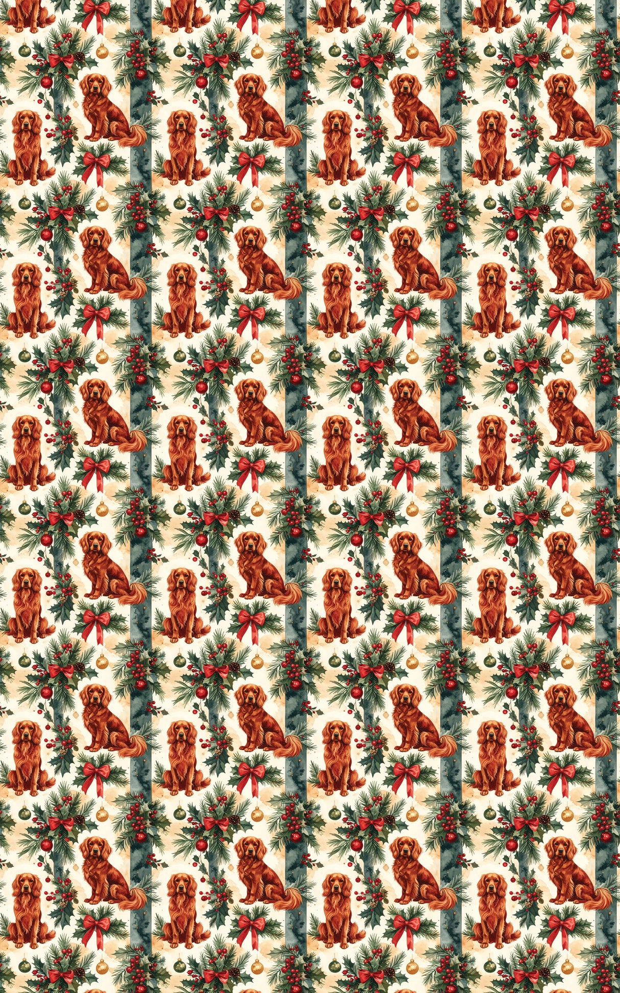 Classic Christmas Golden Retriever Wrapping Paper
