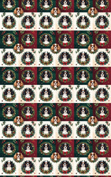 Cavalier Christmas Wreaths Wrapping Paper