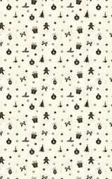 Monochrome Holiday Silhouettes - London Penny Gift Wrap