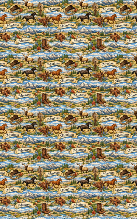 Montana Big Sky West - London Penny Gift Wrap