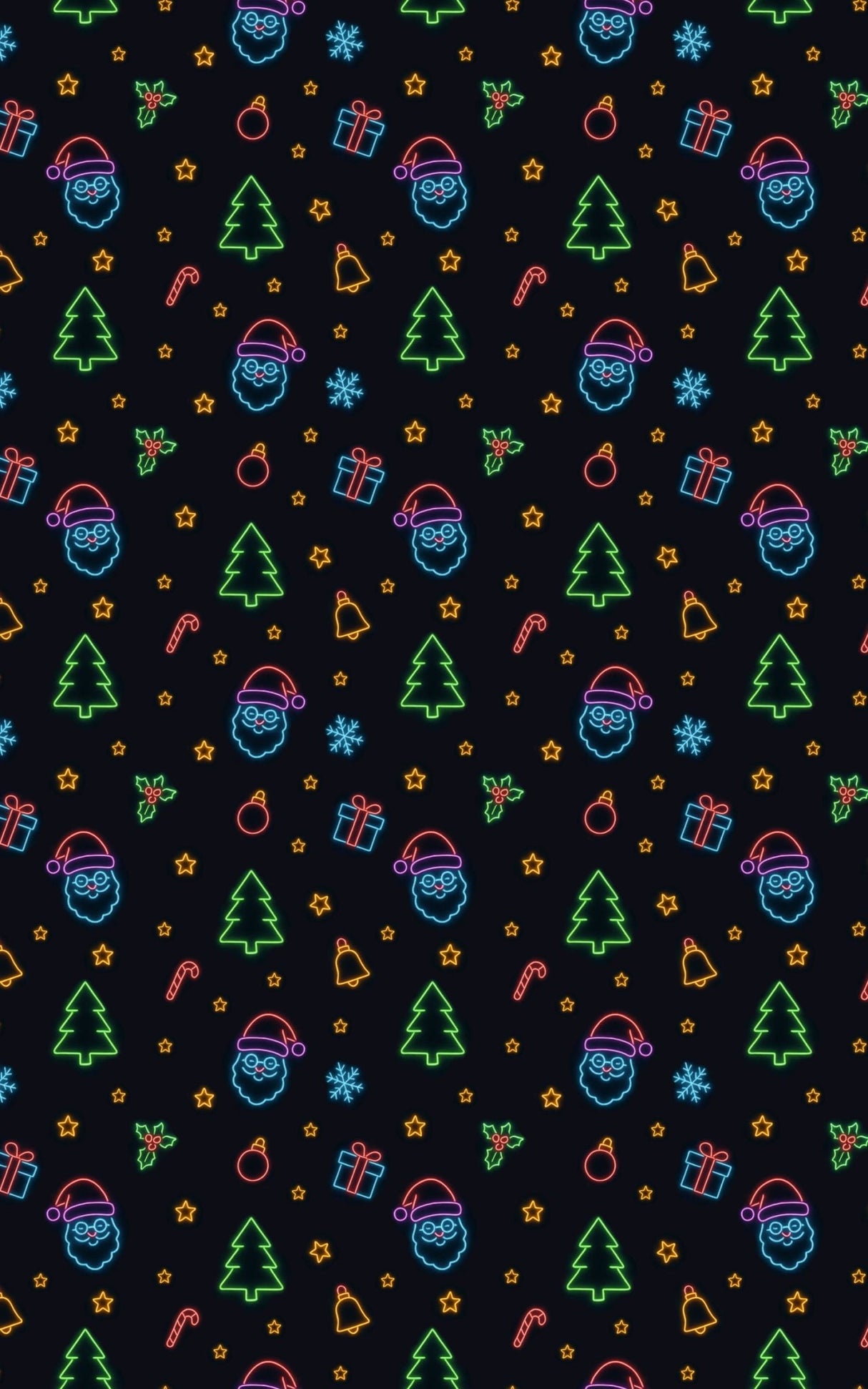 Neon Christmas Glow - London Penny Gift Wrap