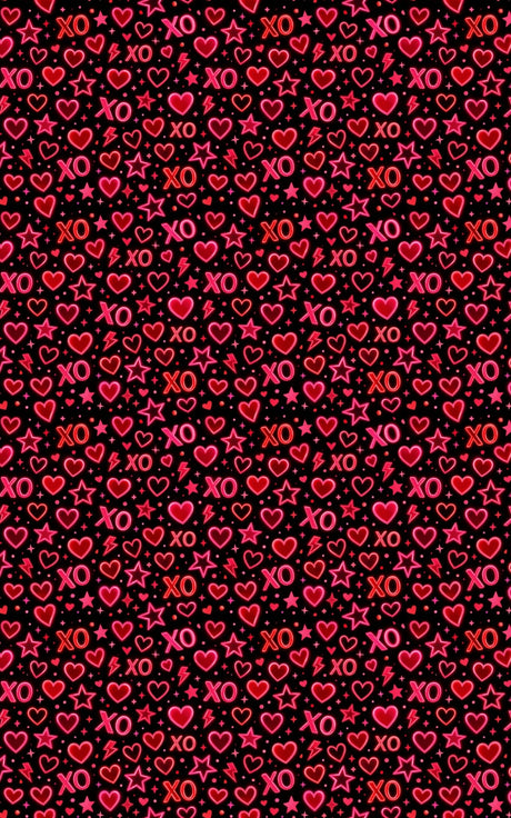 Neon Valentine Doodles - London Penny Gift Wrap