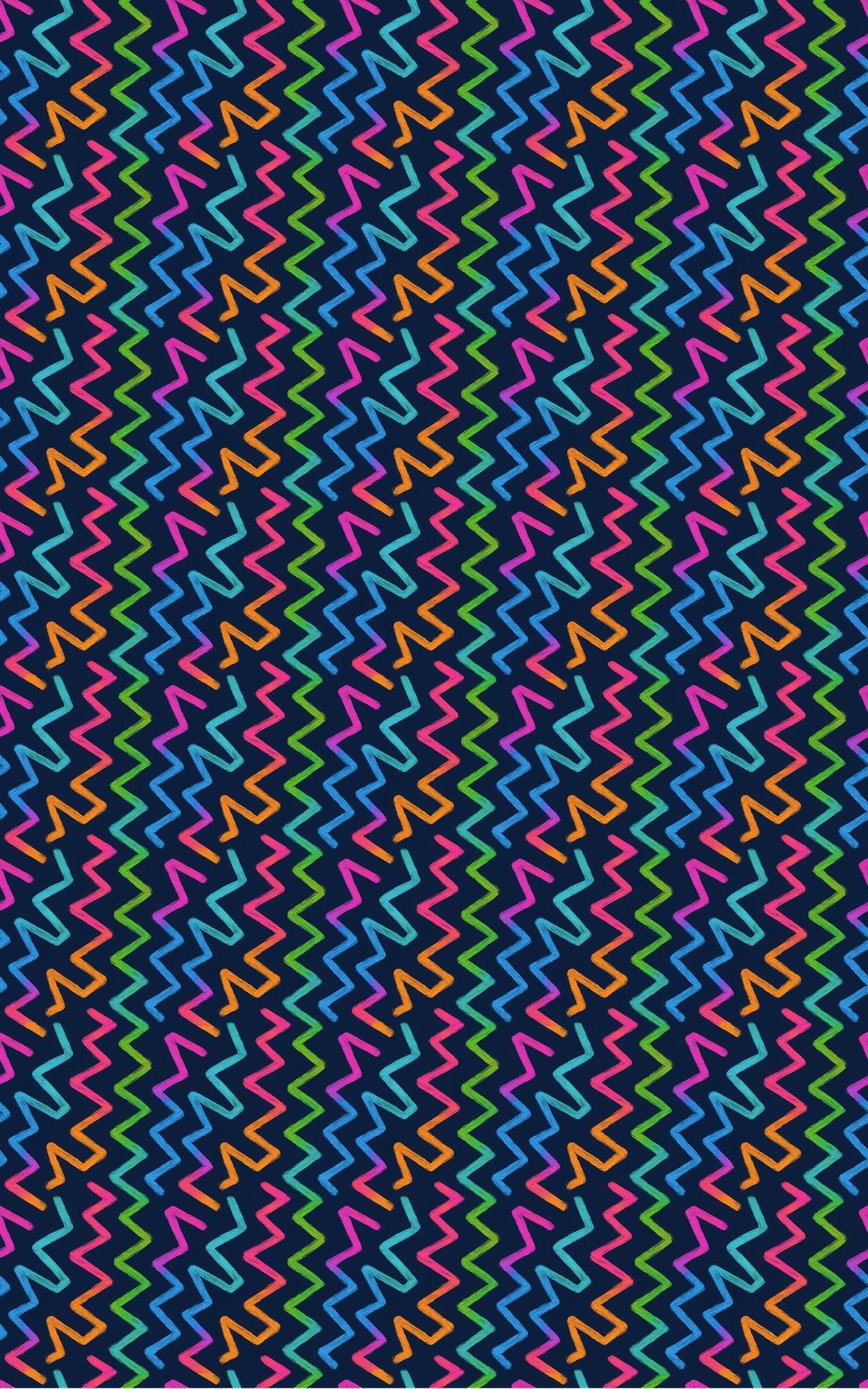 Neon Zigzag Path - London Penny Gift Wrap