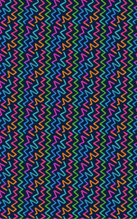 Neon Zigzag Path - London Penny Gift Wrap