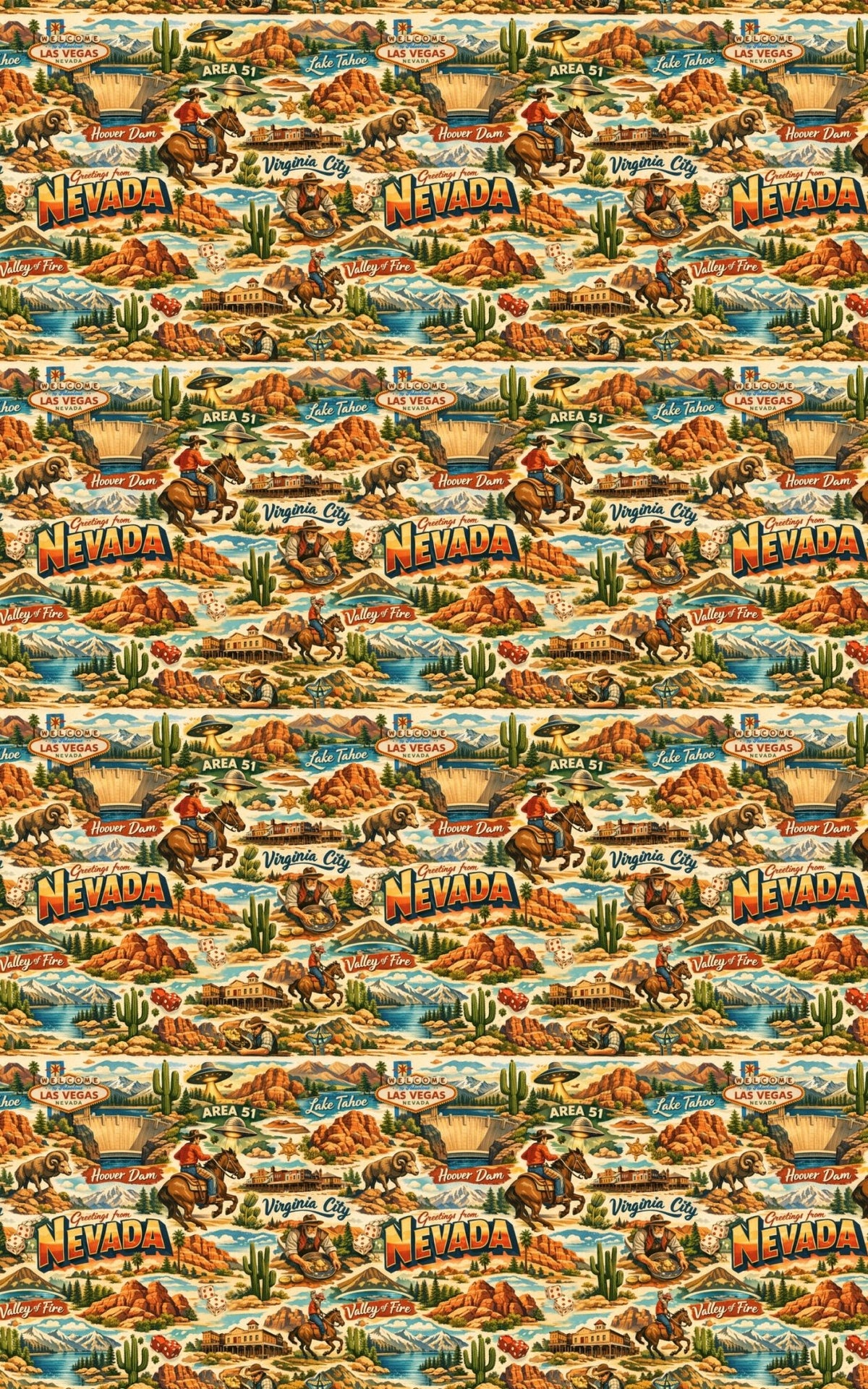 Nevada Postcard Memories - London Penny Gift Wrap