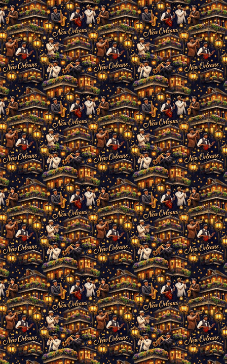 New Orleans French Quarter Nights - London Penny Gift Wrap
