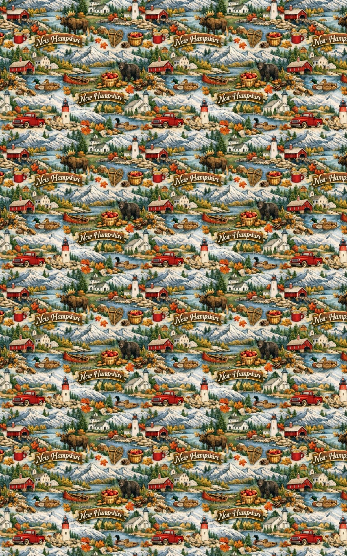 New Hampshire White Mountain Air - London Penny Gift Wrap