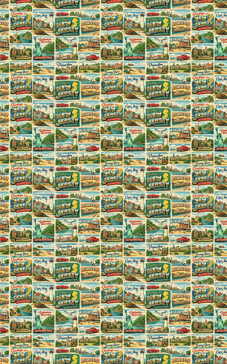 New Jersey Postcard Memories - London Penny Gift Wrap