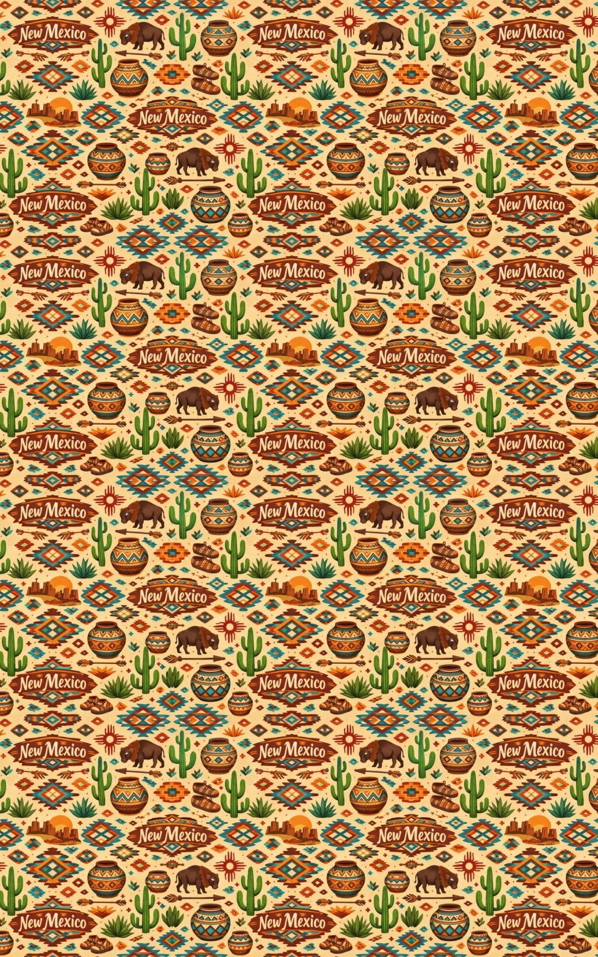 New Mexico Santa Fe Earth - London Penny Gift Wrap