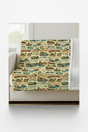 Wisconsin Postcard Memories Sherpa Blanket - London Penny Gift Wrap