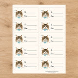 Norwegian Forest Cat Purrfectly Yours Gift Tag Sticker Sheet